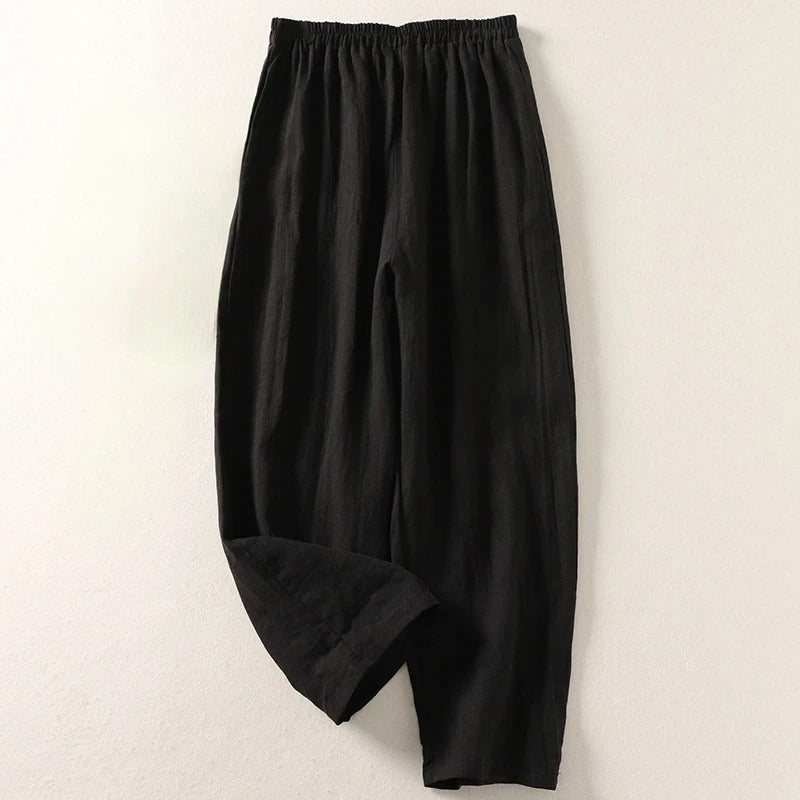 Lila Linen Wide-Leg Pants