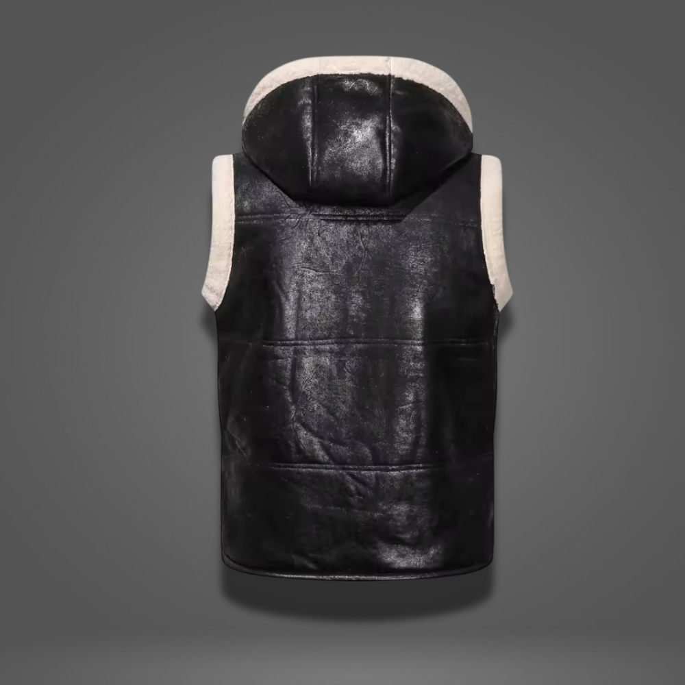 Vincent Pellegrino Hooded Shearling Vest