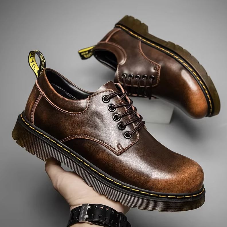 Marco Onyx Leather Oxford Shoes