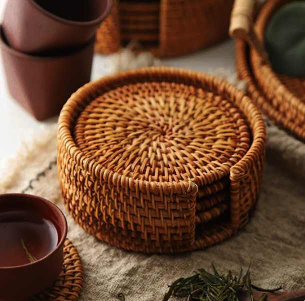 Zenara Rattan Coasters