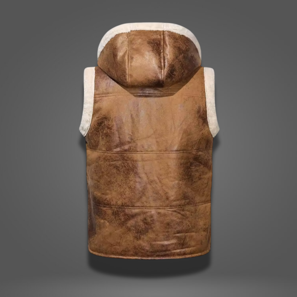 Vincent Pellegrino Hooded Shearling Vest