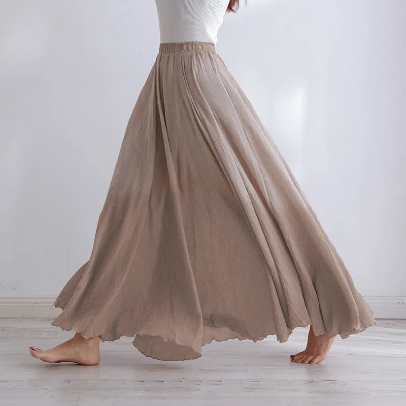 Virela Linen Maxi Skirt