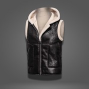 Vincent Pellegrino Hooded Shearling Vest