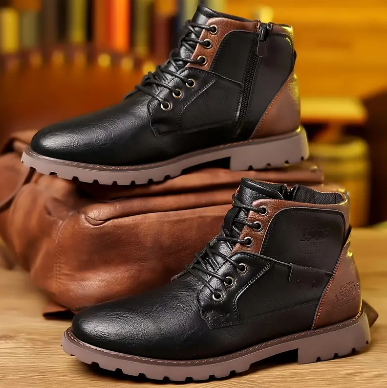 Luca Moretti Leather Ankle Boots