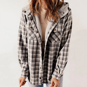 Sophia Donato Sherpa Plaid Jacket