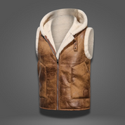 Vincent Pellegrino Hooded Shearling Vest