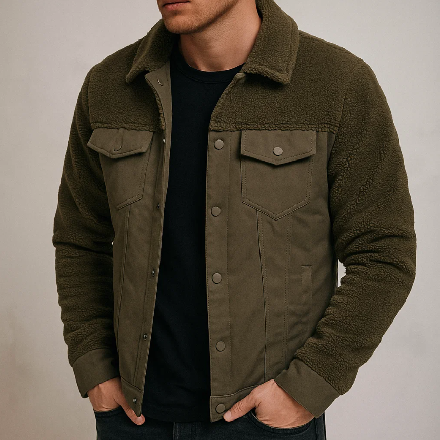 Santorini Fleece Trucker Jacket