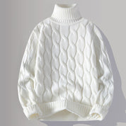 Corvin Cable-Knit Turtleneck Sweater