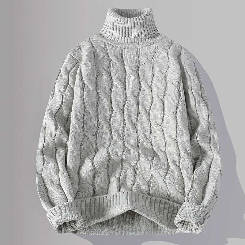Corvin Cable-Knit Turtleneck Sweater