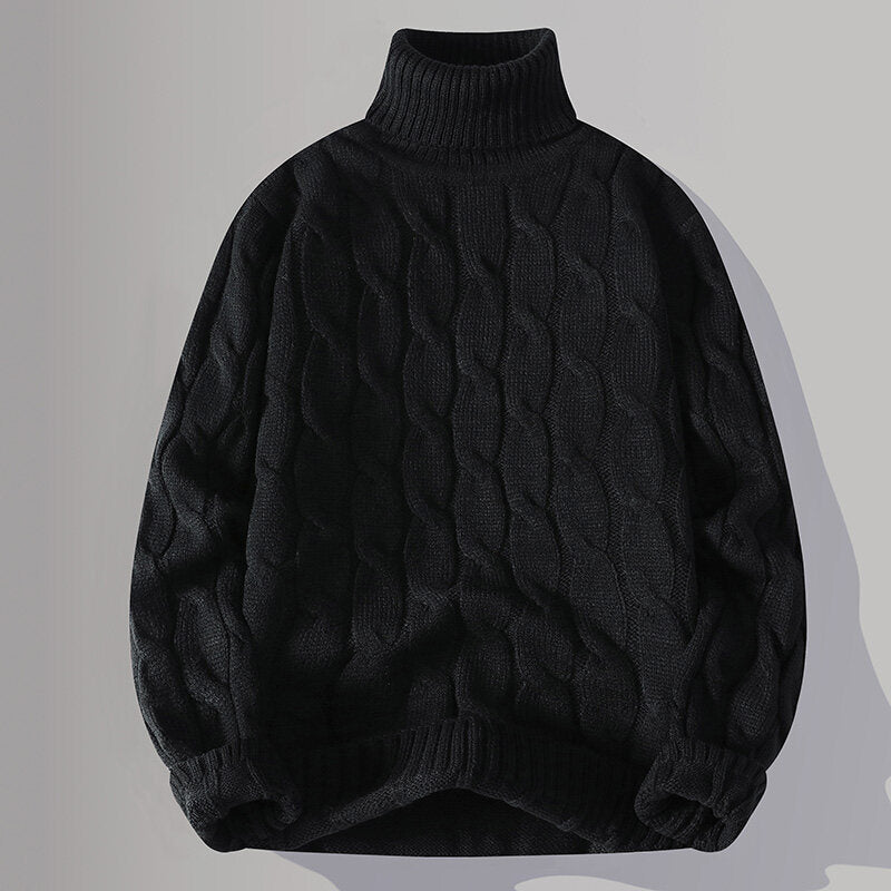 Corvin Cable-Knit Turtleneck Sweater