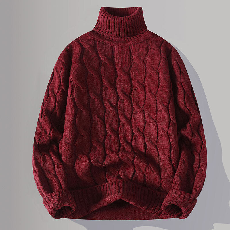 Corvin Cable-Knit Turtleneck Sweater