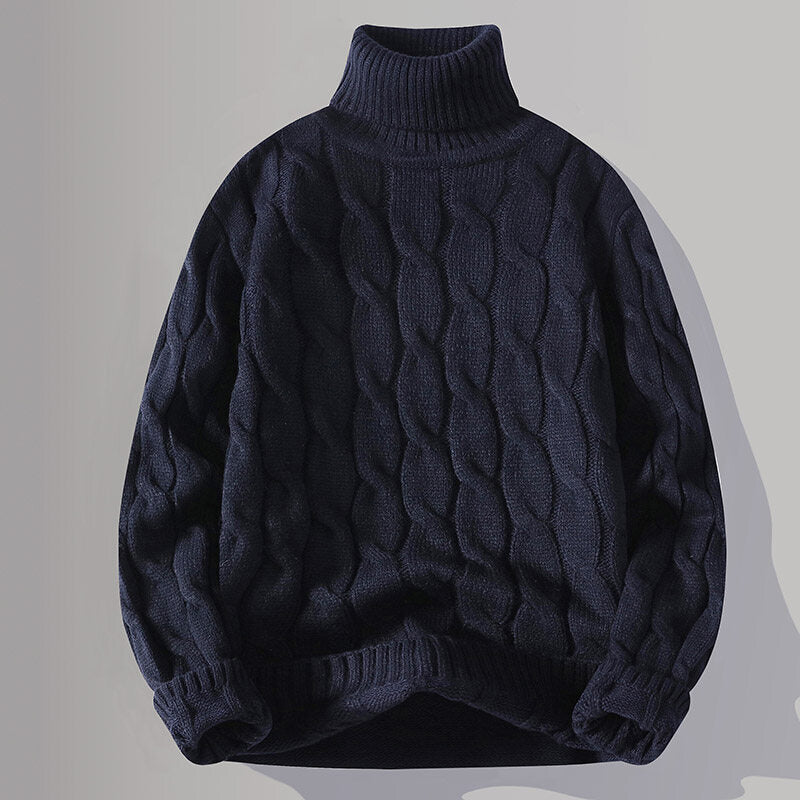 Corvin Cable-Knit Turtleneck Sweater
