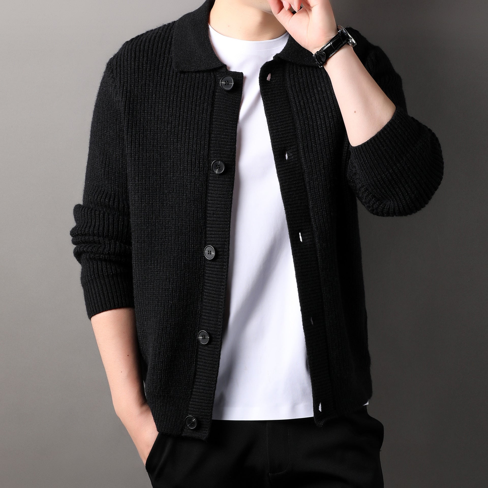 Castano Ribbed Cardigan