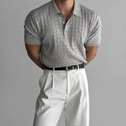Raffaele Cable-Knit Polo
