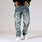 Harlan Washed Checkered Jeans