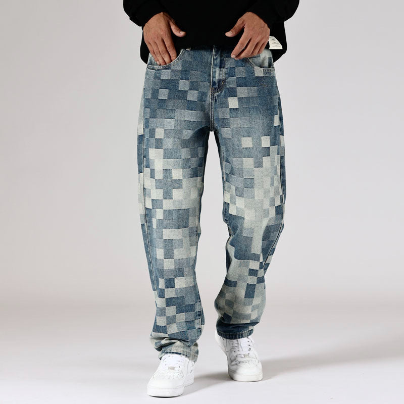 Harlan Washed Checkered Jeans