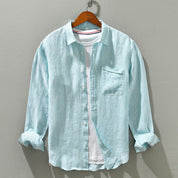 Halston Linen Striped Shirt