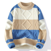 Grayson Colorblock Cable-Knit Sweater