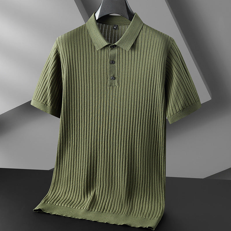 Pierce Ribbed Knit Polo