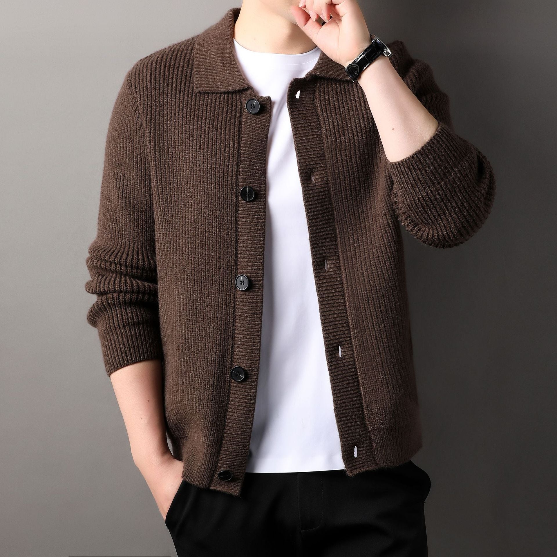 Castano Ribbed Cardigan