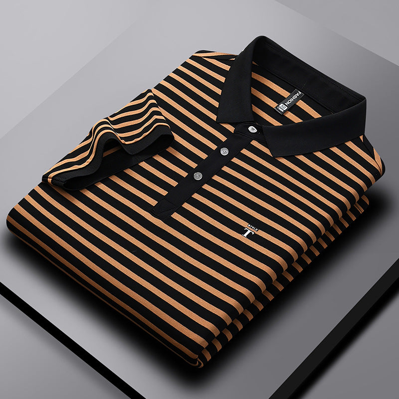 Telford Striped Cotton Polo