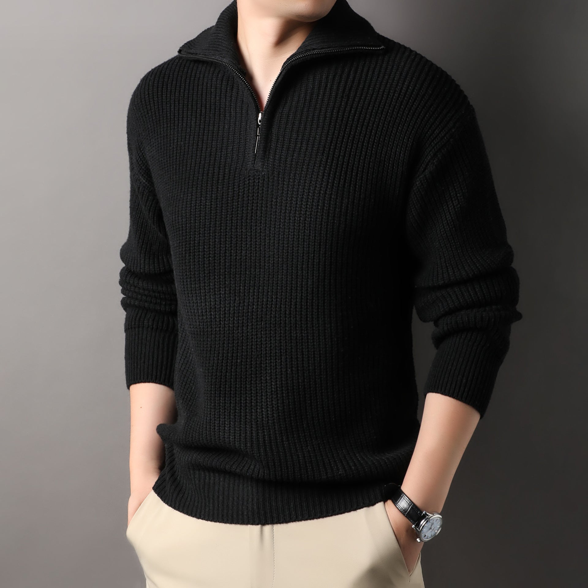 Everett Ribbed Knit Sweater