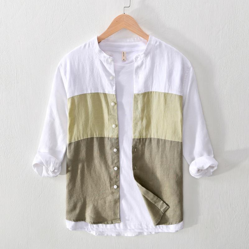 Beau Colorblock Linen Shirt