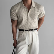Raffaele Cable-Knit Polo
