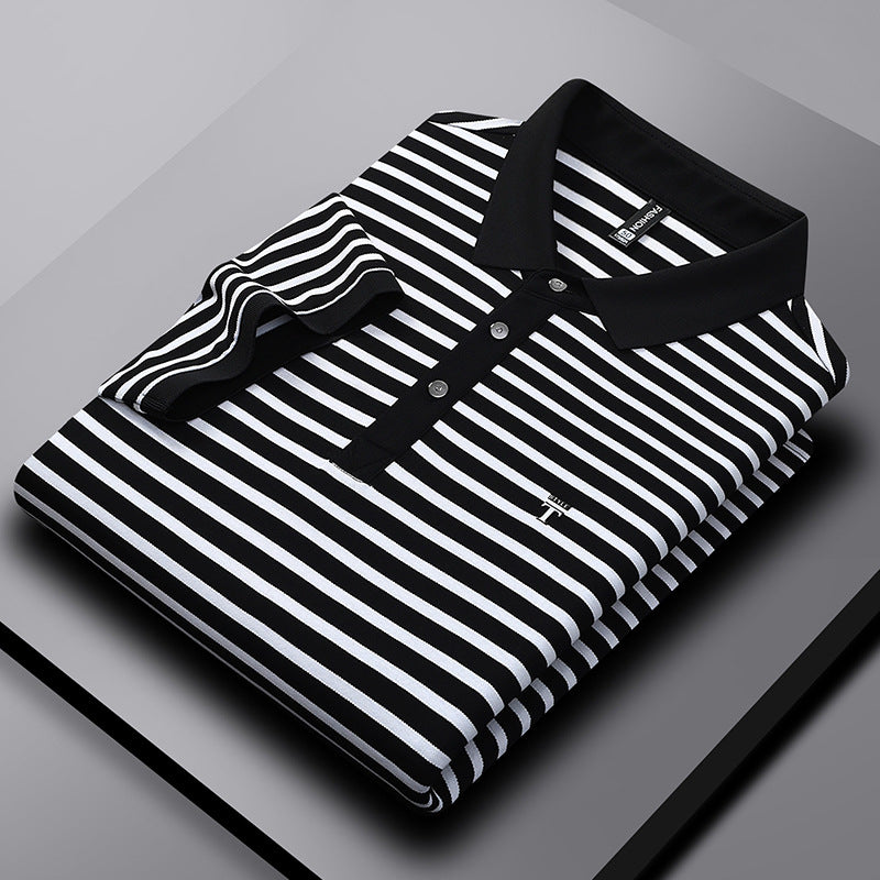 Telford Striped Cotton Polo
