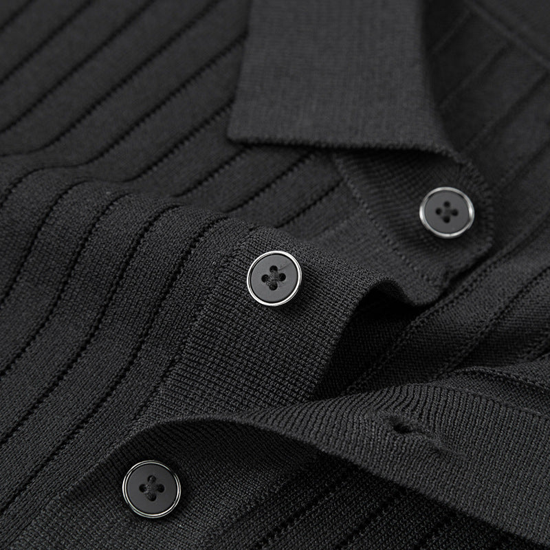 Pierce Ribbed Knit Polo