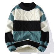Grayson Colorblock Cable-Knit Sweater