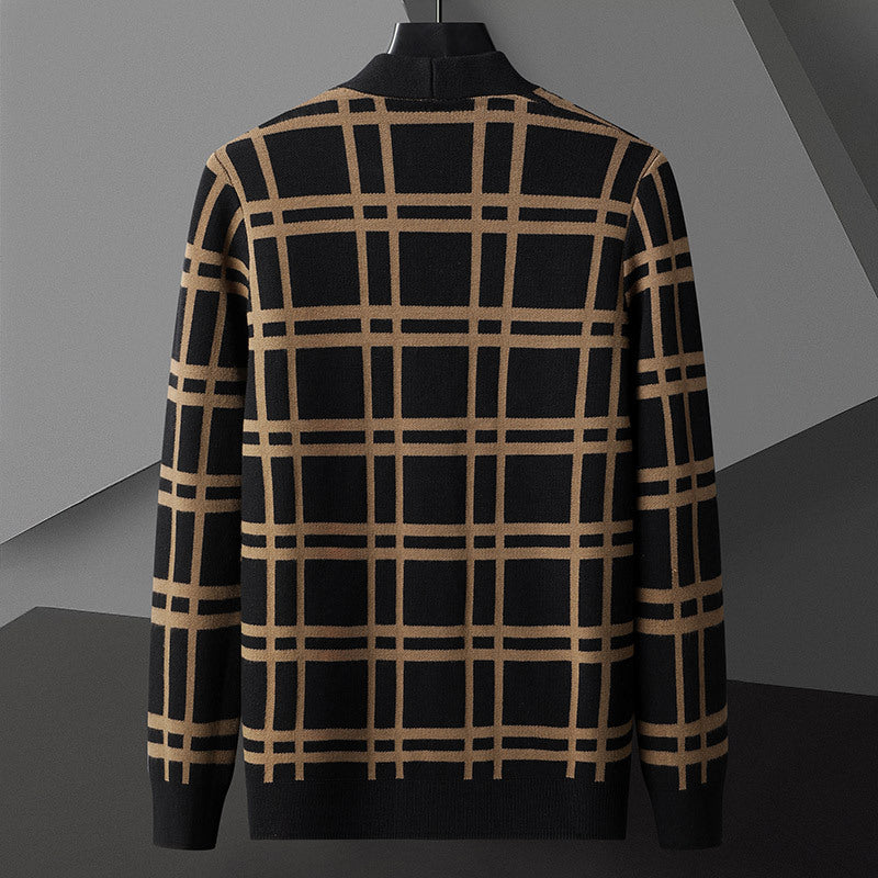 Asher Windowpane Cardigan