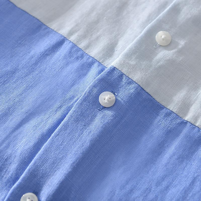 Beau Colorblock Linen Shirt