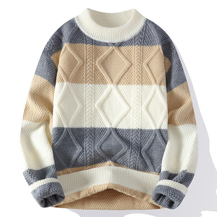 Grayson Colorblock Cable-Knit Sweater