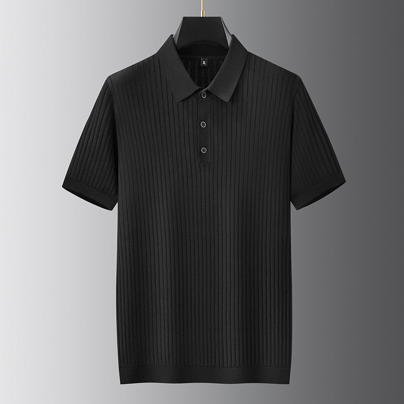 Pierce Ribbed Knit Polo