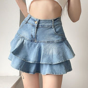 Lillian Lotus Denim Skirt