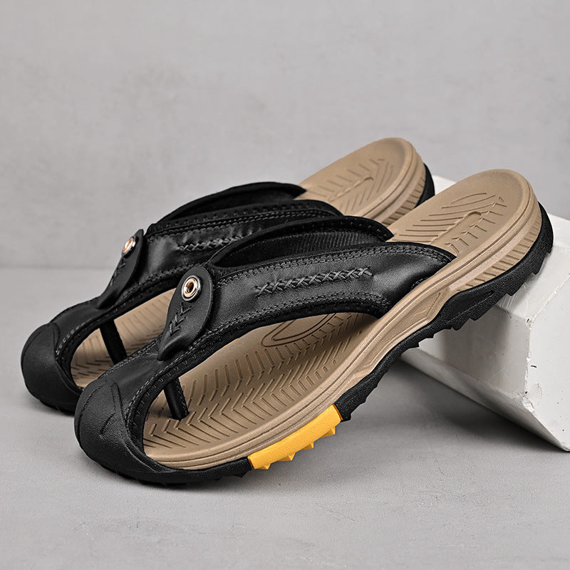 Flint Leather Thong Sandals