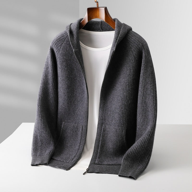 Lucerne Wool Hooded Cardigan