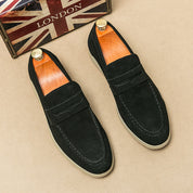 Cole Suede Penny Loafers