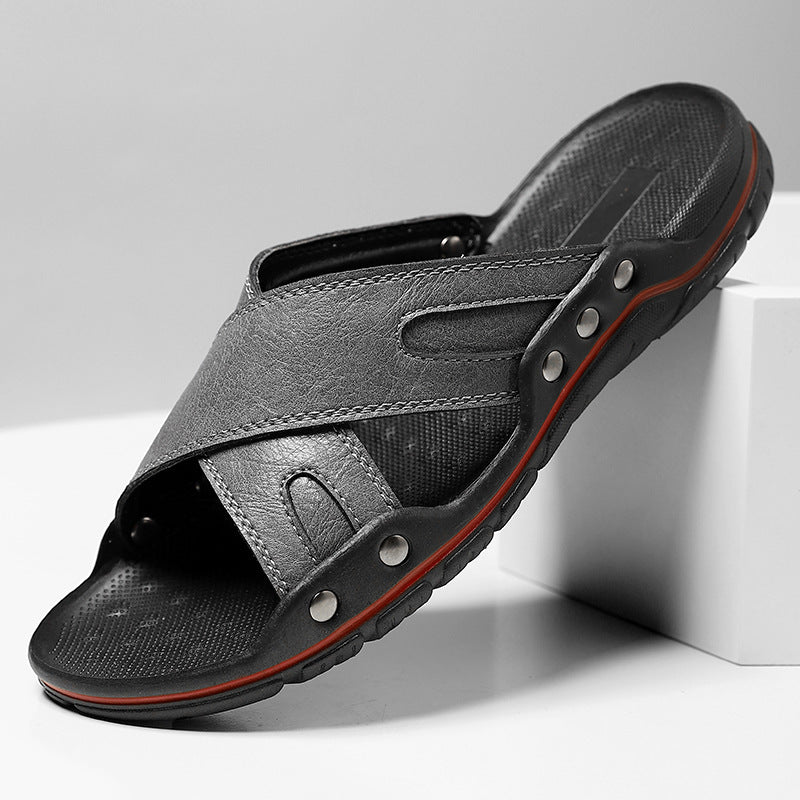 Colt Leather Slide Sandals