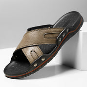 Colt Leather Slide Sandals
