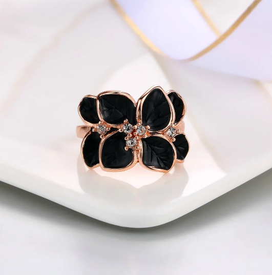 Camellia Rose Gold Jewlery Set