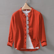 Kenji Mandarin Collar Shirt