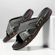 Colt Leather Slide Sandals