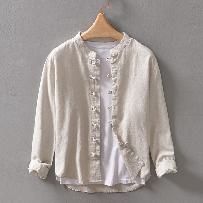 Kenji Mandarin Collar Shirt