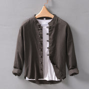 Kenji Mandarin Collar Shirt