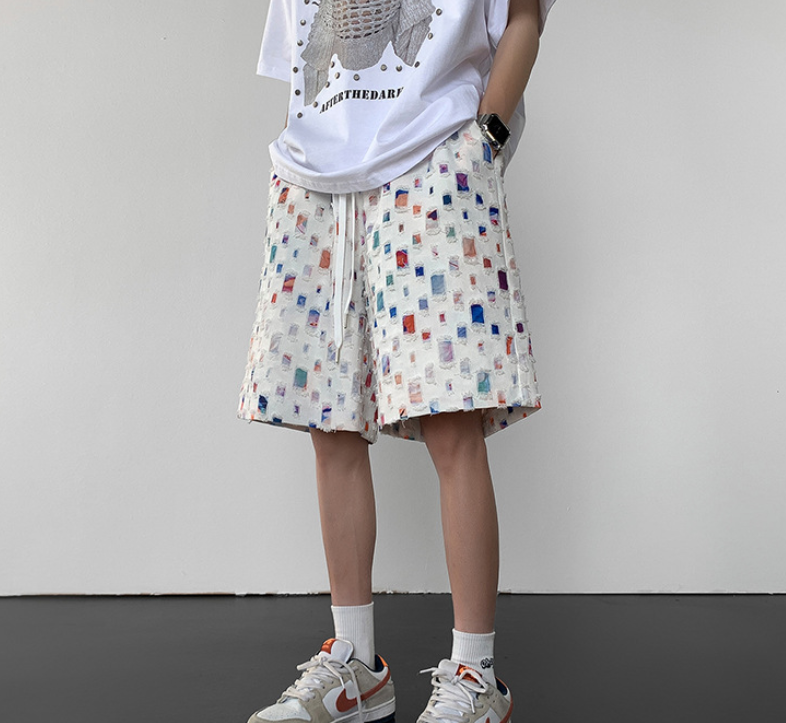 Heath Frayed Patchwork Shorts
