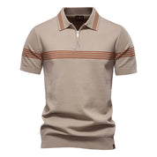 Carrington Zip Striped Polo
