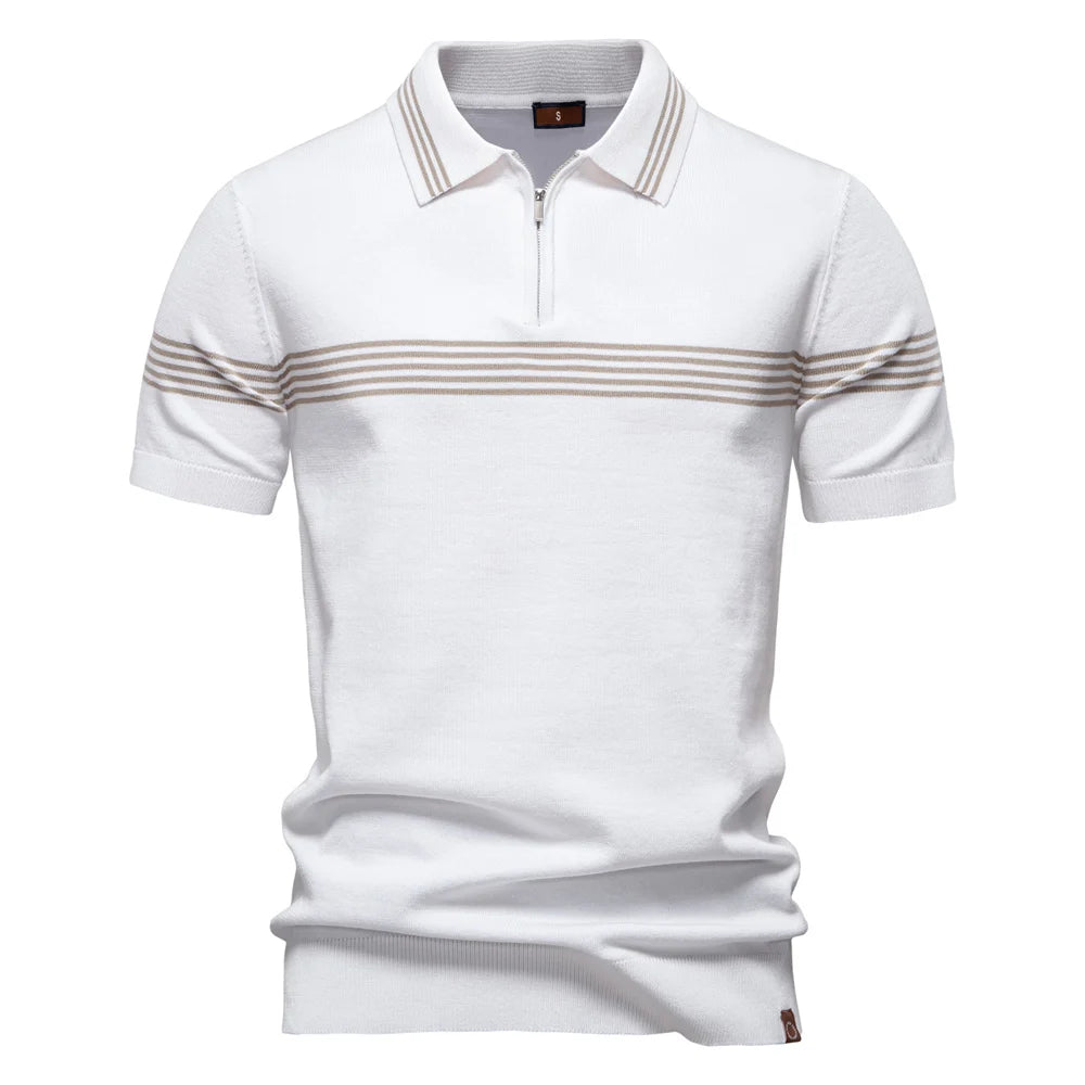 Carrington Zip Striped Polo