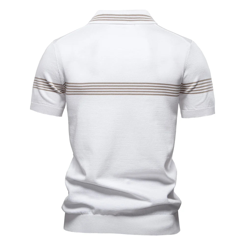 Carrington Zip Striped Polo